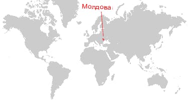 Молдова на карте мира
