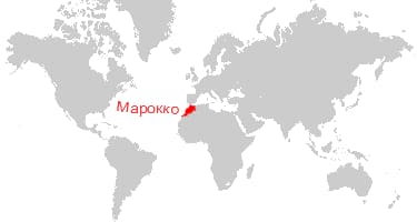 Марокко на карте мира