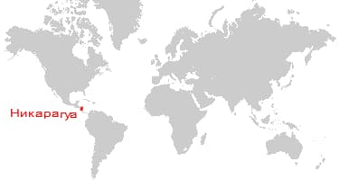 Никарагуа на карте мира