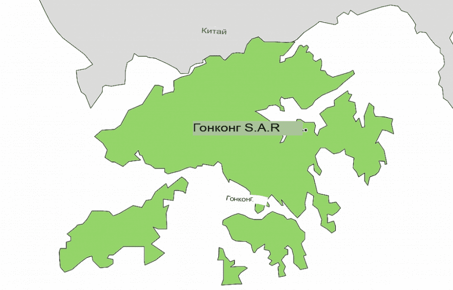Карта Гонконга
