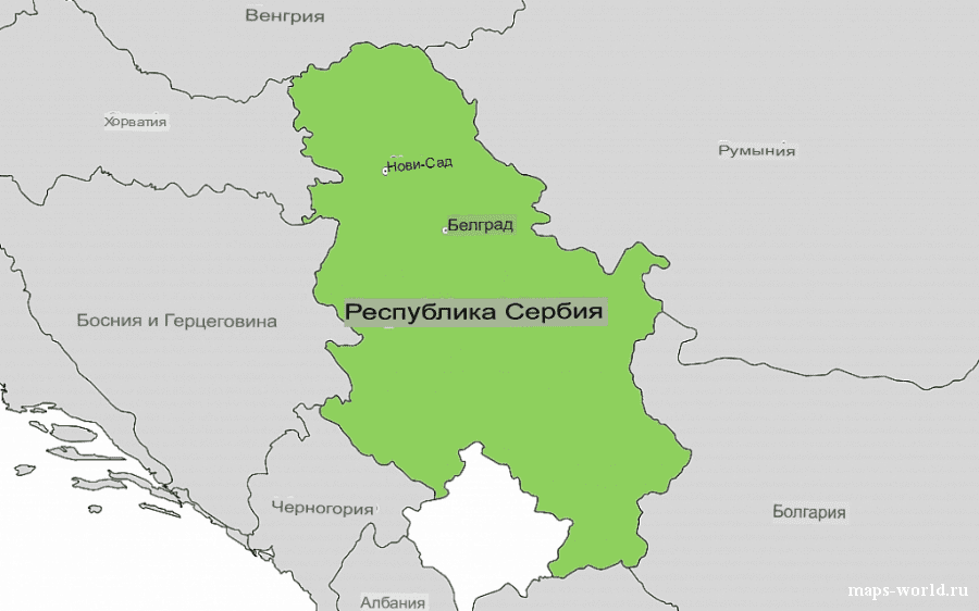 Карта Сербии