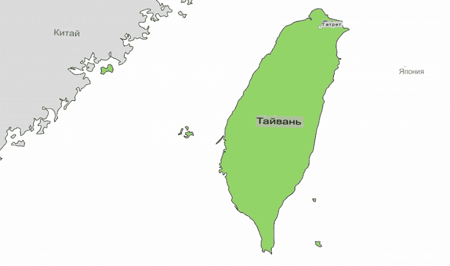 Карта Тайваня