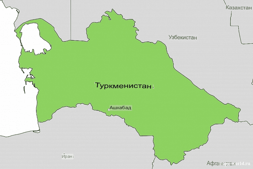 Карта Туркменистана
